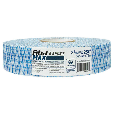 FibaFuse™ MAX Reinforced Paperless Drywall Tape - 2-1/16" x 250' Roll - Toolriver | Online Taping Tool Boutique - Joint Tape - Certainteed